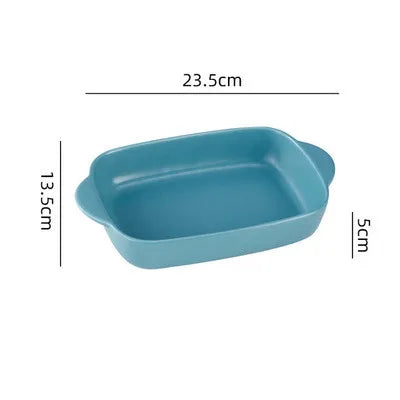Ceramic Rectangular Baking Dish – Oven, Microwave & Dishwasher Safe, Ideal for Lasagna, baked pasta, mac & cheese, and enchiladas (23.5 x 13.5 x 5 cm)