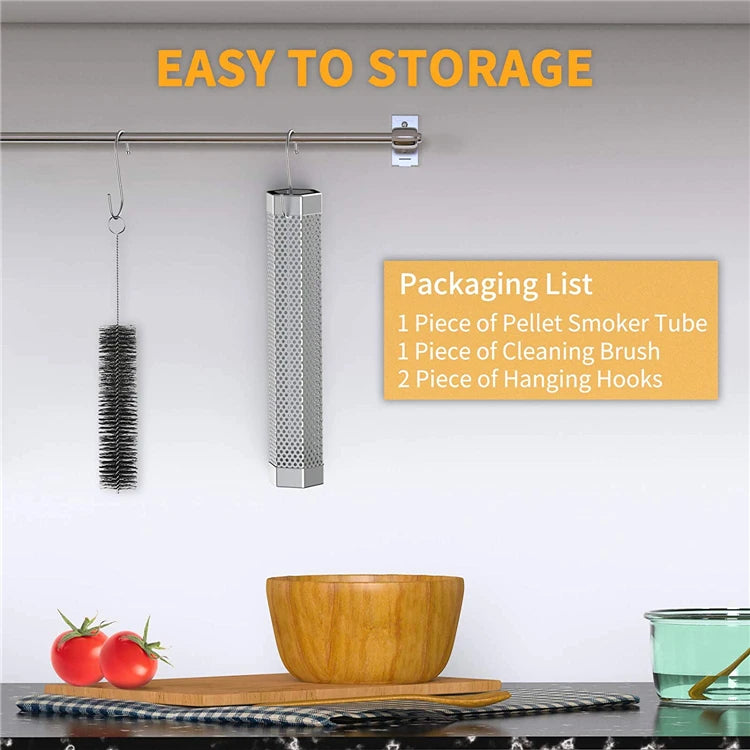 12-Inch Stainless Steel BBQ Pellet Smoker Tube