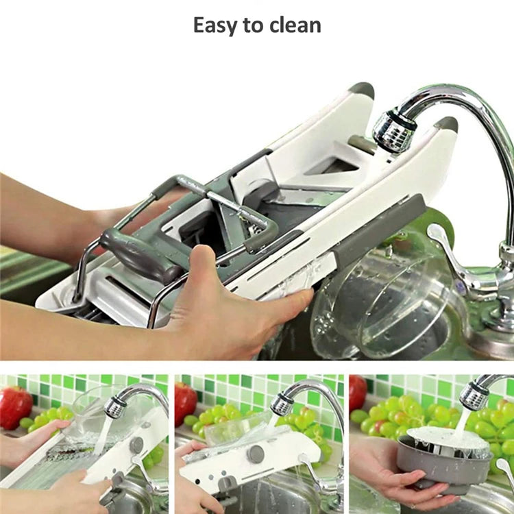 18-in-1 Adjustable Mandoline Slicer with Stainless Steel Blades