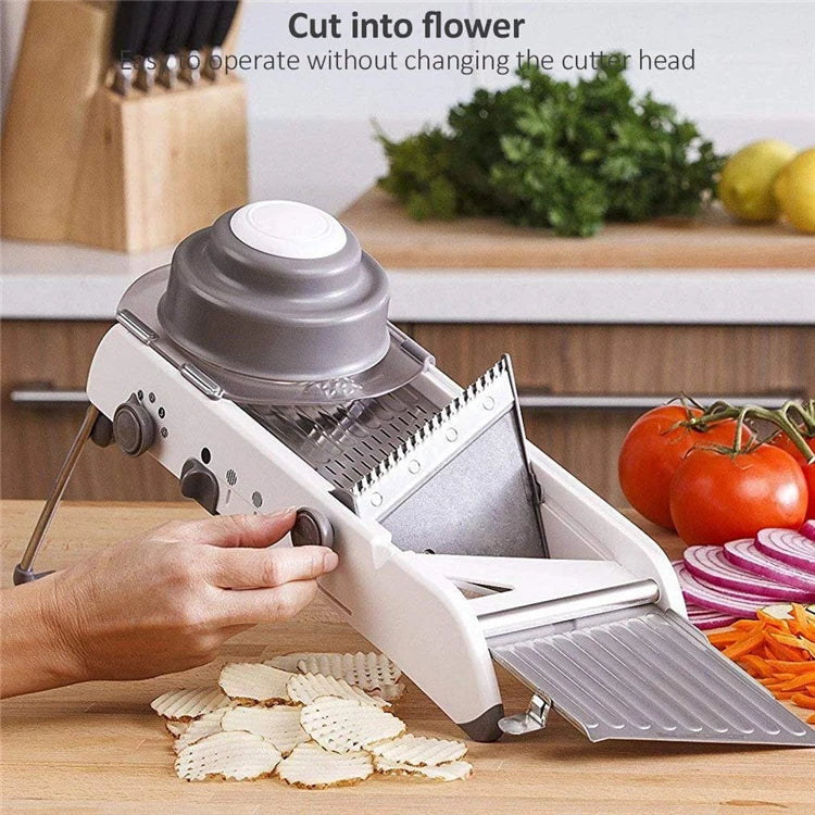18-in-1 Adjustable Mandoline Slicer with Stainless Steel Blades
