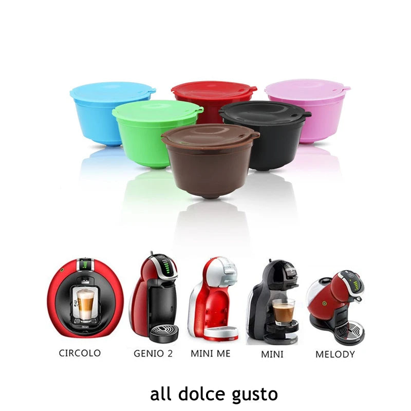 Refillable Reusable Coffee Capsules – BPA-Free Coffee Pods with Stainless Steel Filter – Great for Using Your Own Ground Coffee
