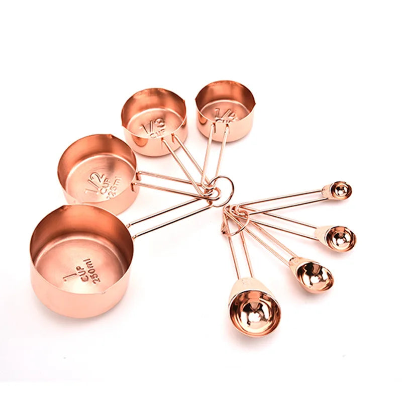 8-Piece Stainless Steel Measuring Spoons & Cups Set