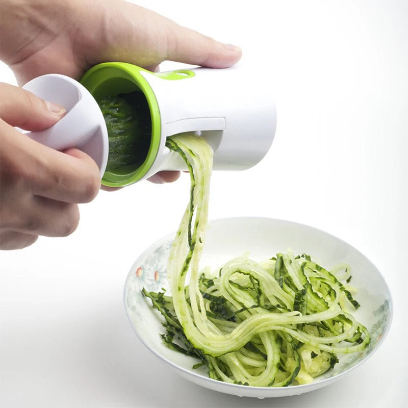 Heavy Duty Stainless Steel Spiralizer Vegetable Slicer – Spiral Cutter & Veggie Noodle Maker – Perfect for Courgetti, Carrot & Cucumber Noodles