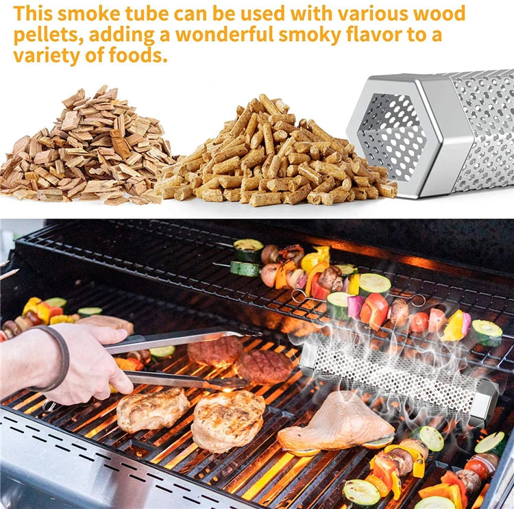 12-Inch Stainless Steel BBQ Pellet Smoker Tube