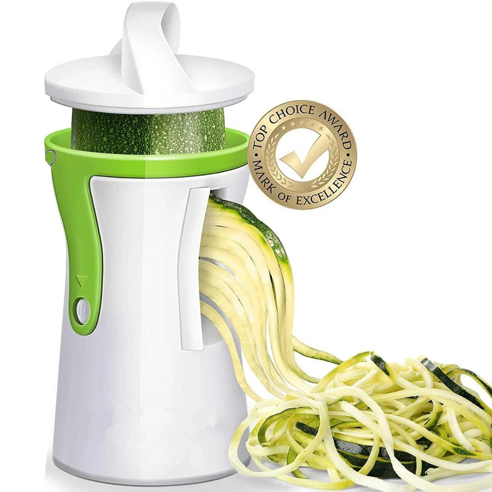 Heavy Duty Stainless Steel Spiralizer Vegetable Slicer – Spiral Cutter & Veggie Noodle Maker – Perfect for Courgetti, Carrot & Cucumber Noodles