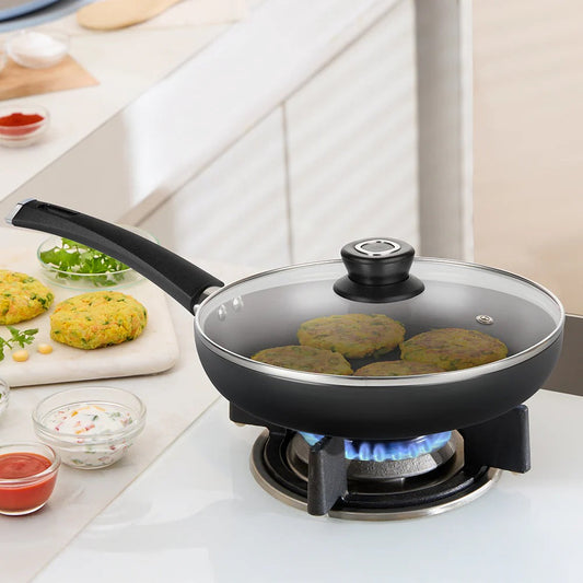 Hard Anodized Fry Pan with Glass Lid