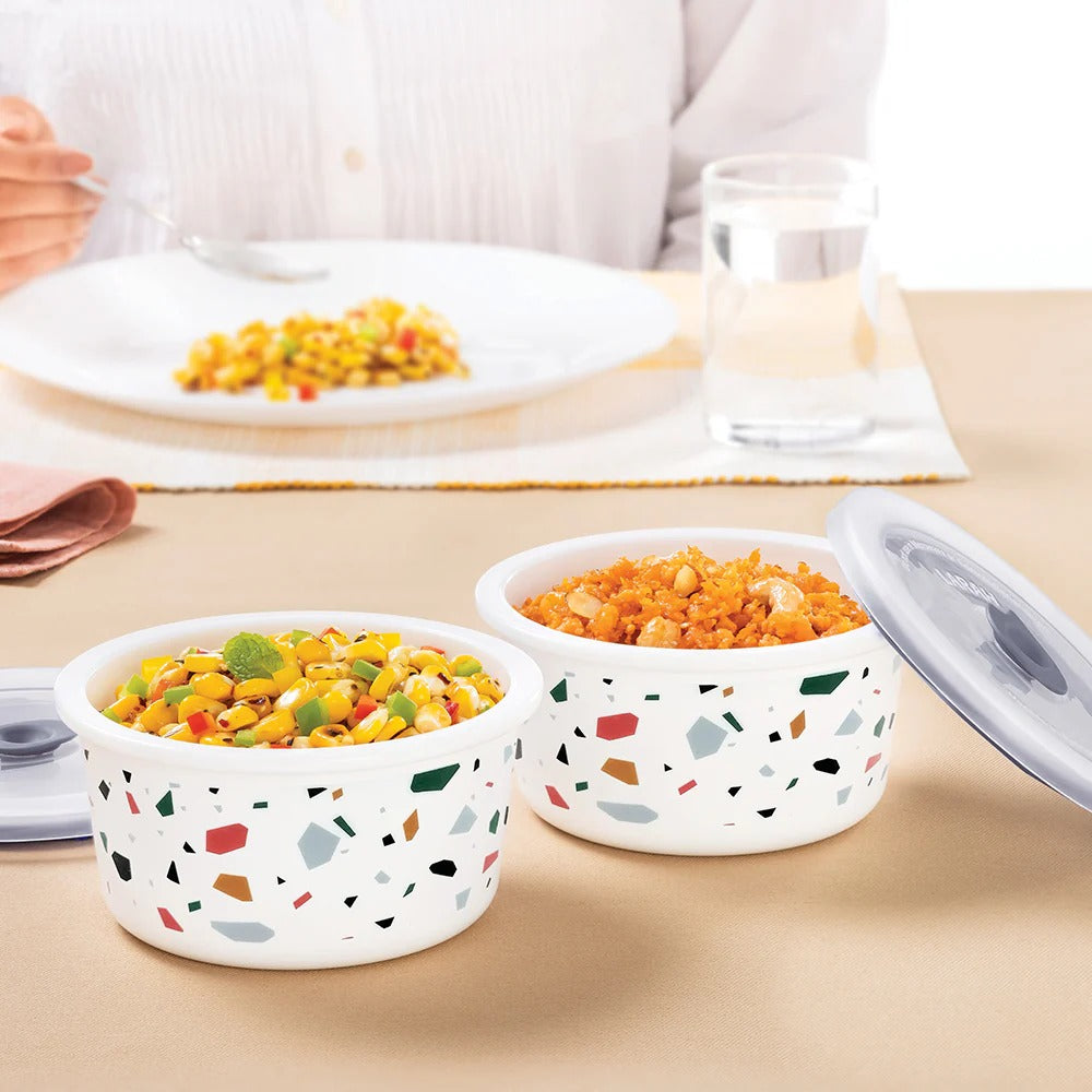 Opalware Confetti Storage Bowls Set of 2 400ml
