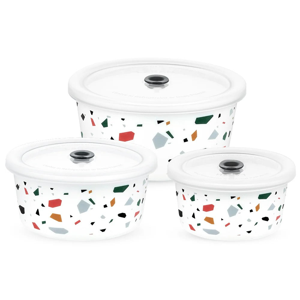 Opalware Lupin Storage Bowls Set (1.2L+800 ml+400 ml)