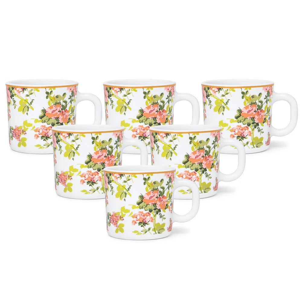 Amora Opalware Mug Set of 6