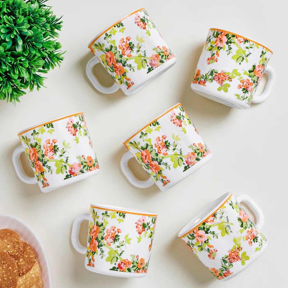 Amora Opalware Mug Set of 6