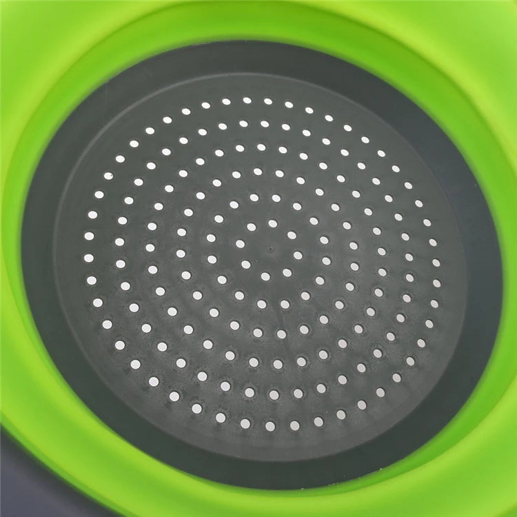Round Folding Colander – Collapsible Fruit & Vegetable Washing Drain Basket – Best for Rinsing Produce & Draining Pasta – Available in Green, Red, Orange & Blue Colours