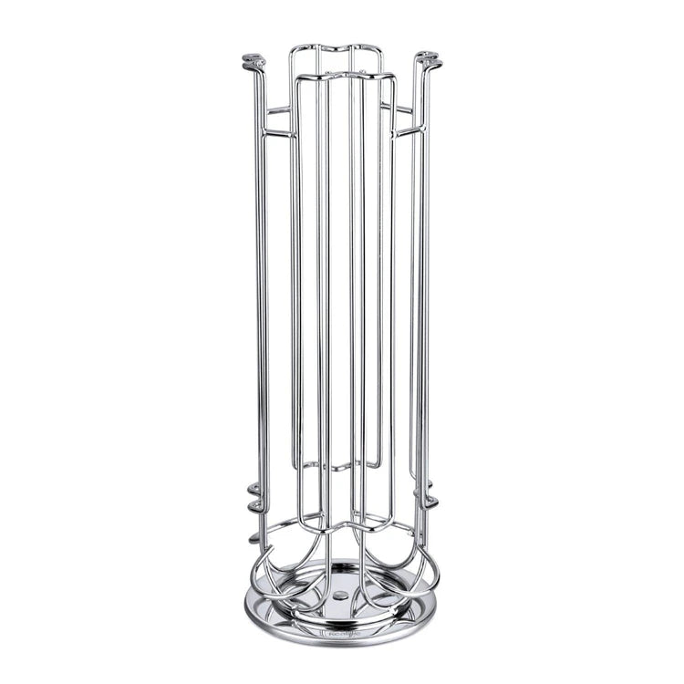 360° Rotating Stainless Steel Coffee Capsule Holder – 24 Pod Carousel Stand & Storage Rack – Best for Organising Coffee Pods on the Worktop – Available for Large Round or Small Capsules
