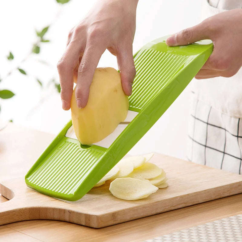 Stainless Steel Mandoline Slicer with 3 Blades – Julienne Vegetable Slicer & Cutter – Best for Potatoes, Carrots & Cucumbers