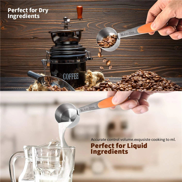 Stainless Steel Measuring Cups and Spoons Set (10 Piece)