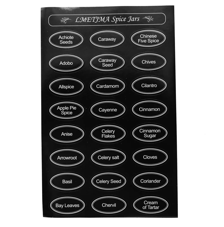 Magnetic Stainless Steel Spice Jars with Labels & Chalk Pen – Seasoning Tins & Spice Storage – Best for Fridge & Metal Boards – Available in 8 to 24 Pieces