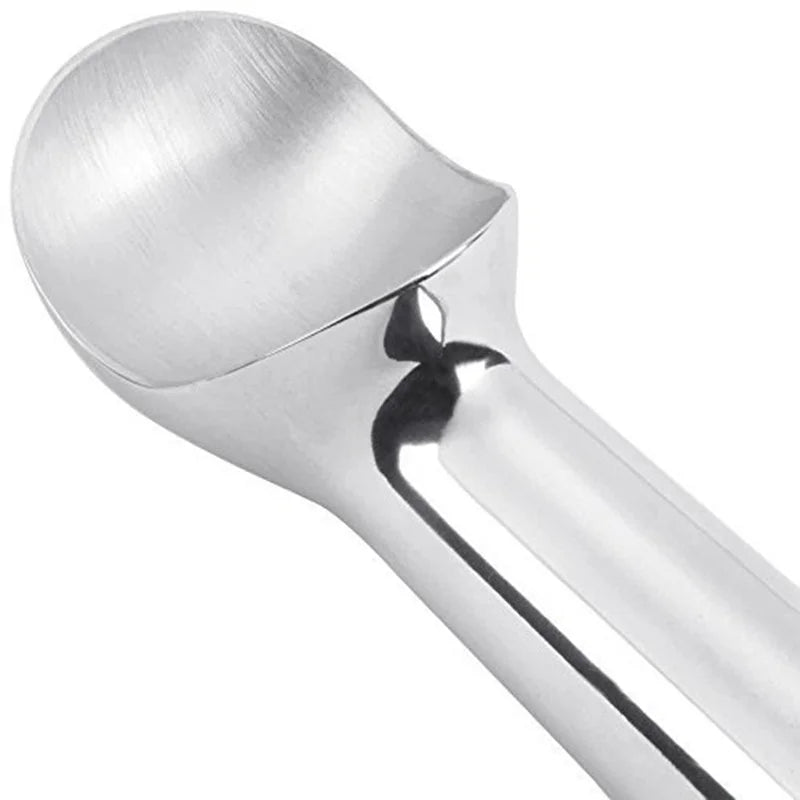 Non-Stick Anti-Freeze Stainless Steel Ice Cream Scoop – Melon Baller & Cookie Dough Scoop – Perfect for Ice Cream, Sorbet & Desserts – Available in Silver, Black & Frosted Silver Colours