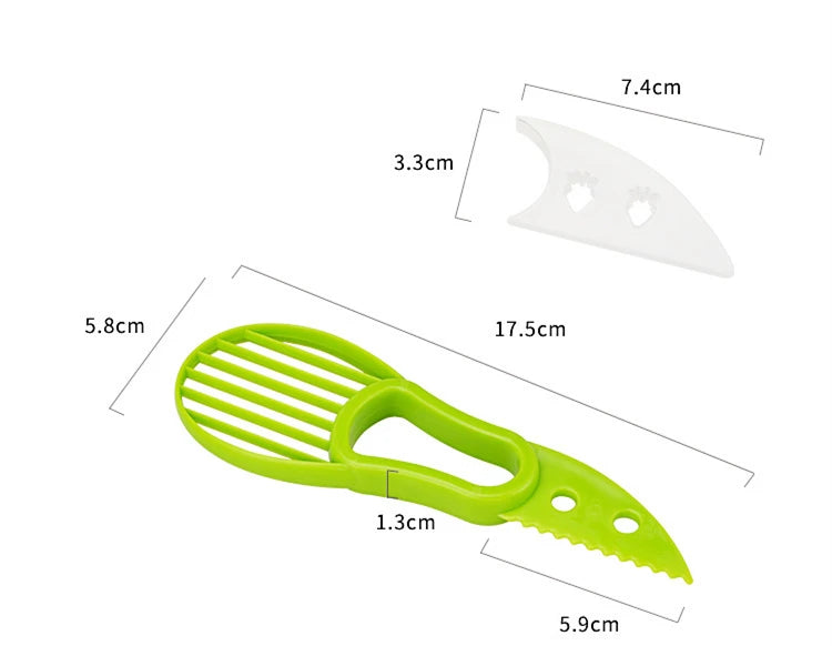 3 in 1 Avocado Slicer, Pitter & Scooper – Avocado Cutter, Skinner & Corer Tool – Great for Avocado Toast, Salads & Guacamole