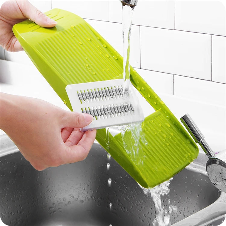 Stainless Steel Mandoline Slicer with 3 Blades – Julienne Vegetable Slicer & Cutter – Best for Potatoes, Carrots & Cucumbers