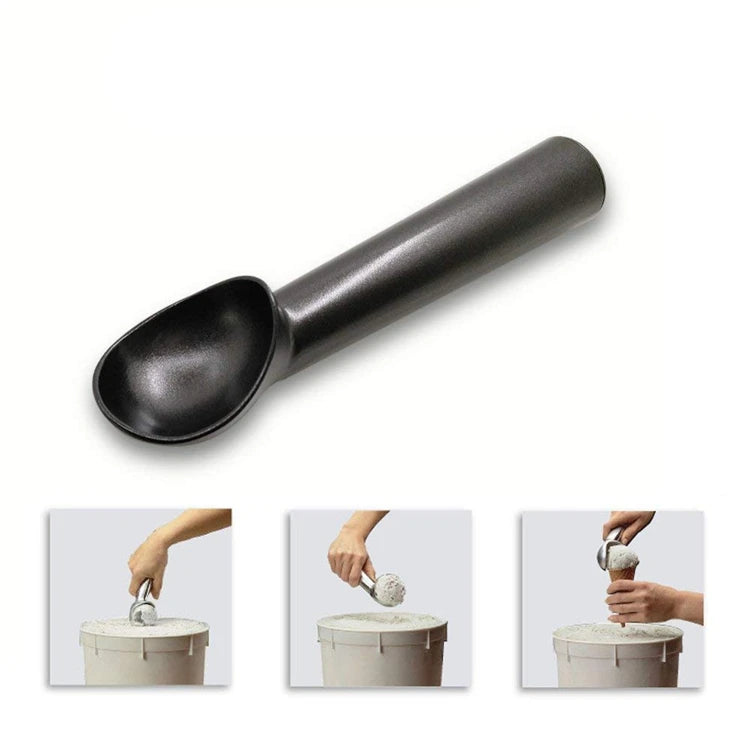 Non-Stick Anti-Freeze Stainless Steel Ice Cream Scoop – Melon Baller & Cookie Dough Scoop – Perfect for Ice Cream, Sorbet & Desserts – Available in Silver, Black & Frosted Silver Colours