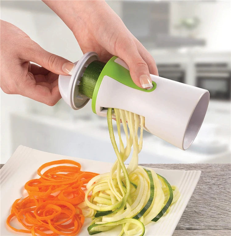 Heavy Duty Stainless Steel Spiralizer Vegetable Slicer – Spiral Cutter & Veggie Noodle Maker – Perfect for Courgetti, Carrot & Cucumber Noodles