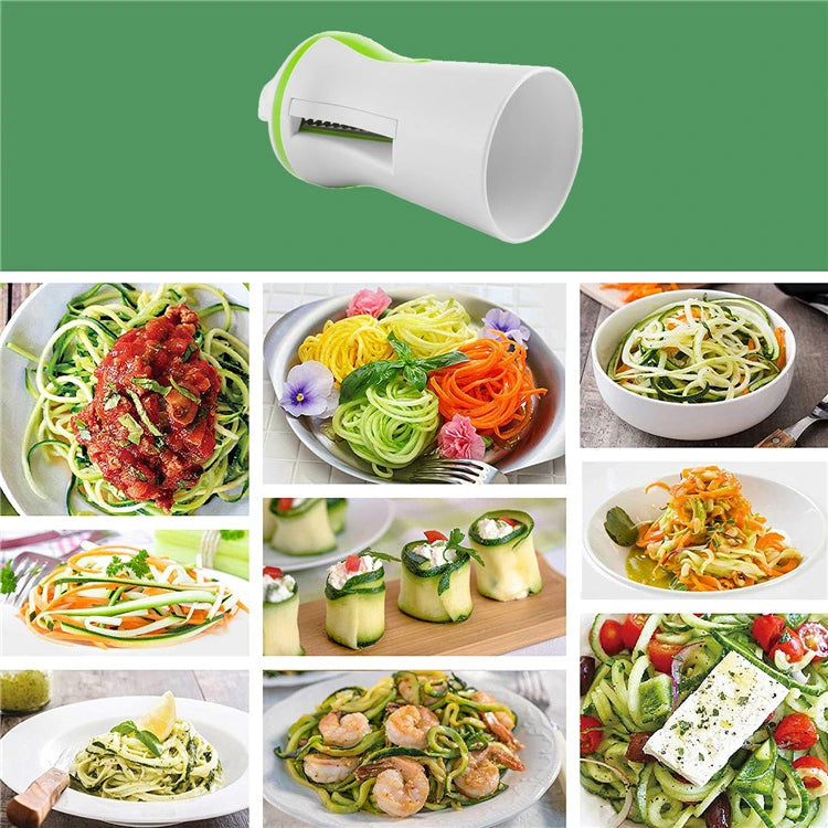 Heavy Duty Stainless Steel Spiralizer Vegetable Slicer – Spiral Cutter & Veggie Noodle Maker – Perfect for Courgetti, Carrot & Cucumber Noodles