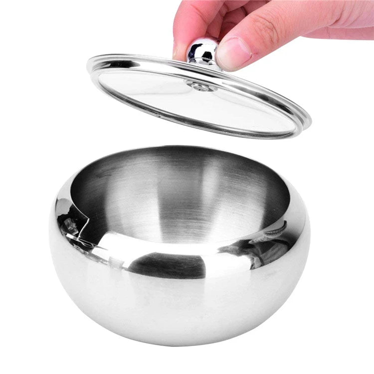 300ml Stainless Steel Sugar Bowl with Glass Lid & Spoon – Seasoning & Spice Bowl Container – Perfect for Tea, Coffee & the Dining Table