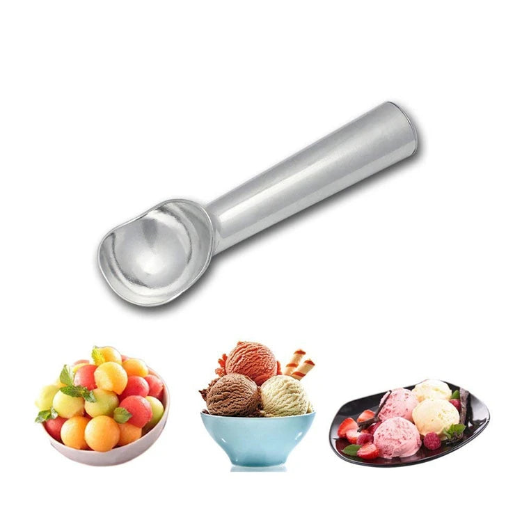 Non-Stick Anti-Freeze Stainless Steel Ice Cream Scoop – Melon Baller & Cookie Dough Scoop – Perfect for Ice Cream, Sorbet & Desserts – Available in Silver, Black & Frosted Silver Colours