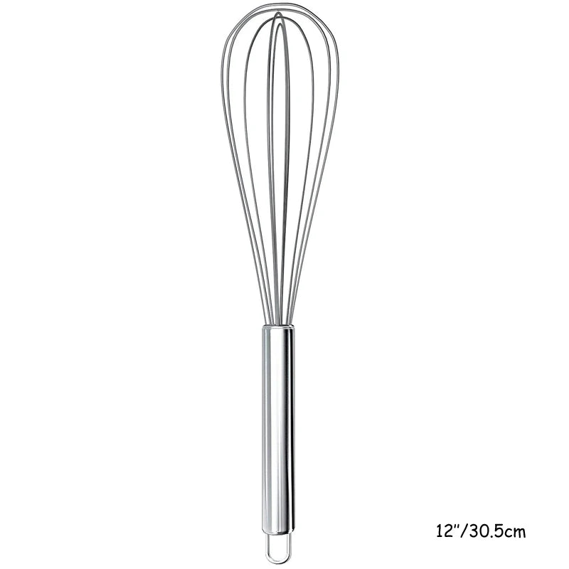 Stainless Steel Balloon Whisk – Wire Egg Whisk & Beater for Eggs, Cream & Milk – Best for Whipping, Mixing & Batters – Available in 8, 10 & 12 Inch or Set of 3
