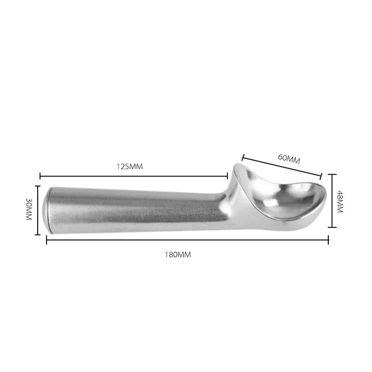 Non-Stick Anti-Freeze Stainless Steel Ice Cream Scoop – Melon Baller & Cookie Dough Scoop – Perfect for Ice Cream, Sorbet & Desserts – Available in Silver, Black & Frosted Silver Colours