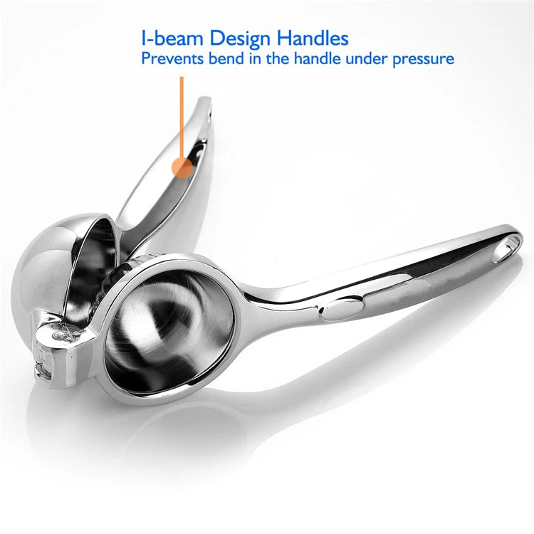 Stainless Steel Manual Lemon Squeezer with Zester – Citrus Press & Hand Juicer – Ideal for Lemons, Limes & Oranges