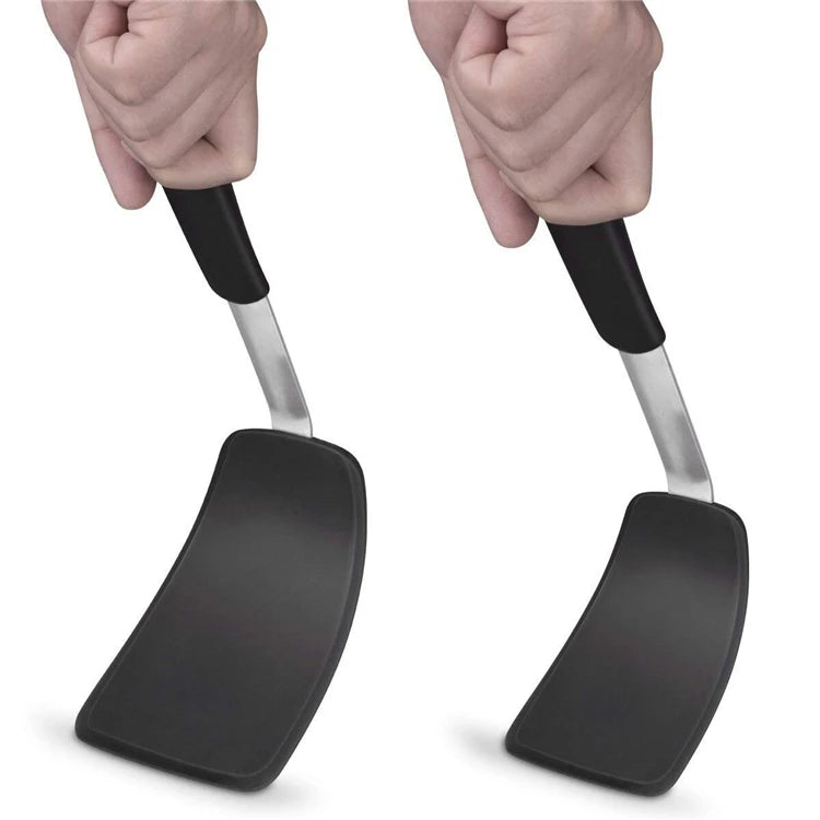 Silicone Turner Spatula Set – Extra Large Wide Flexible Heat Resistant Cooking Turners – Perfect for Flipping Pancakes, Eggs, Fish & Burgers