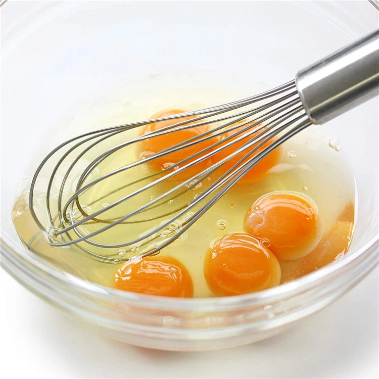 Stainless Steel Balloon Whisk – Wire Egg Whisk & Beater for Eggs, Cream & Milk – Best for Whipping, Mixing & Batters – Available in 8, 10 & 12 Inch or Set of 3