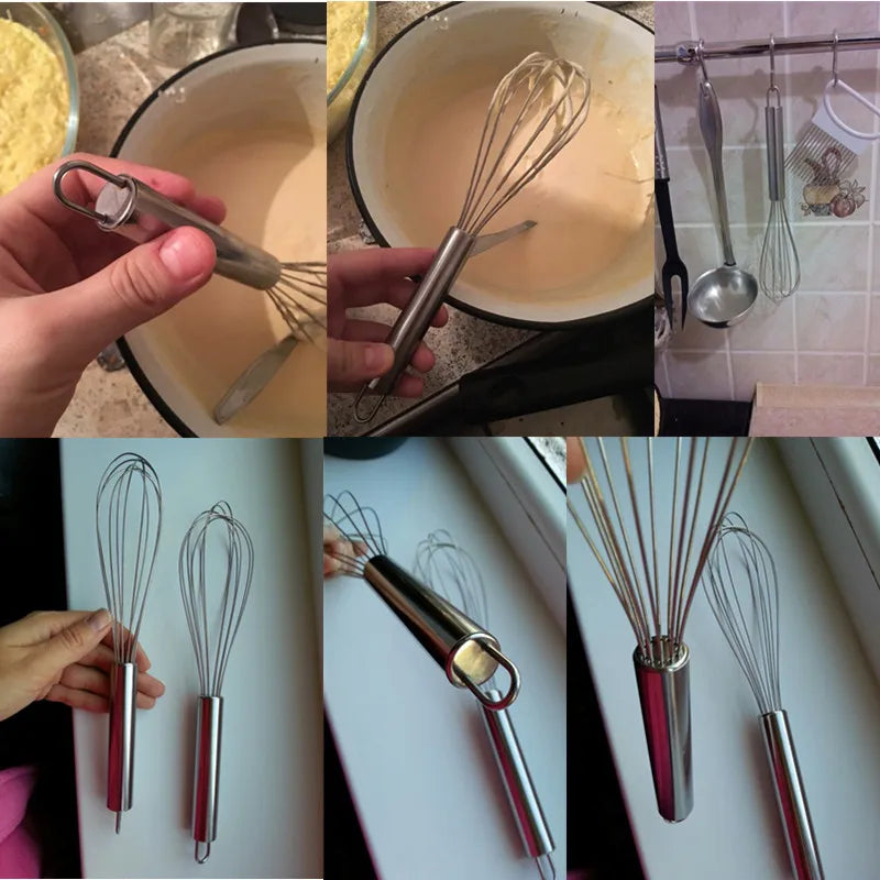 10 Inch Stainless Steel Egg Whisk – Hand Whisk & Stirrer for Eggs, Cream & Milk – Best for Beating, Whipping & Mixing