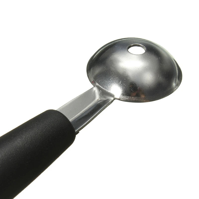 Double Ended Stainless Steel Melon Baller – Fruit & Ice Cream Ball Scoop – Best for Fruit Salads, Desserts & Garnishes
