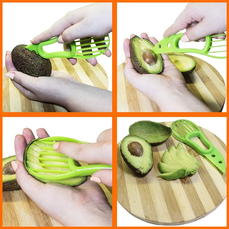 3 in 1 Avocado Slicer, Pitter & Scooper – Avocado Cutter, Skinner & Corer Tool – Great for Avocado Toast, Salads & Guacamole