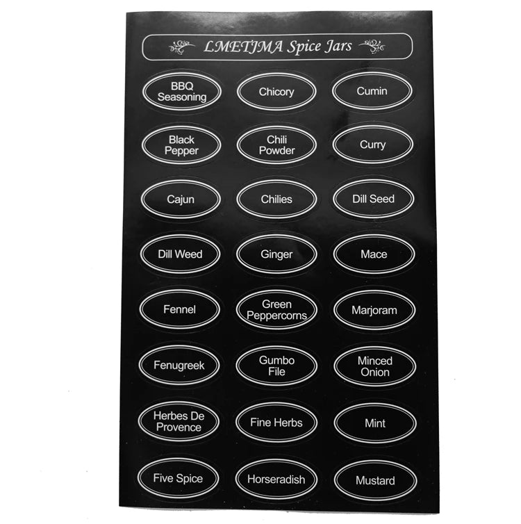 Magnetic Stainless Steel Spice Jars with Labels & Chalk Pen – Seasoning Tins & Spice Storage – Best for Fridge & Metal Boards – Available in 8 to 24 Pieces