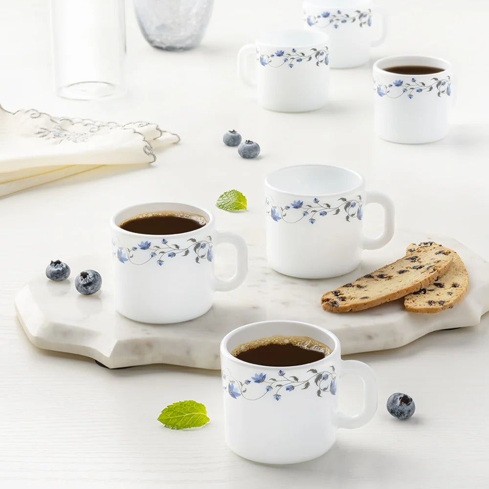 Opalware Helena Mug Set of 6 100ml
