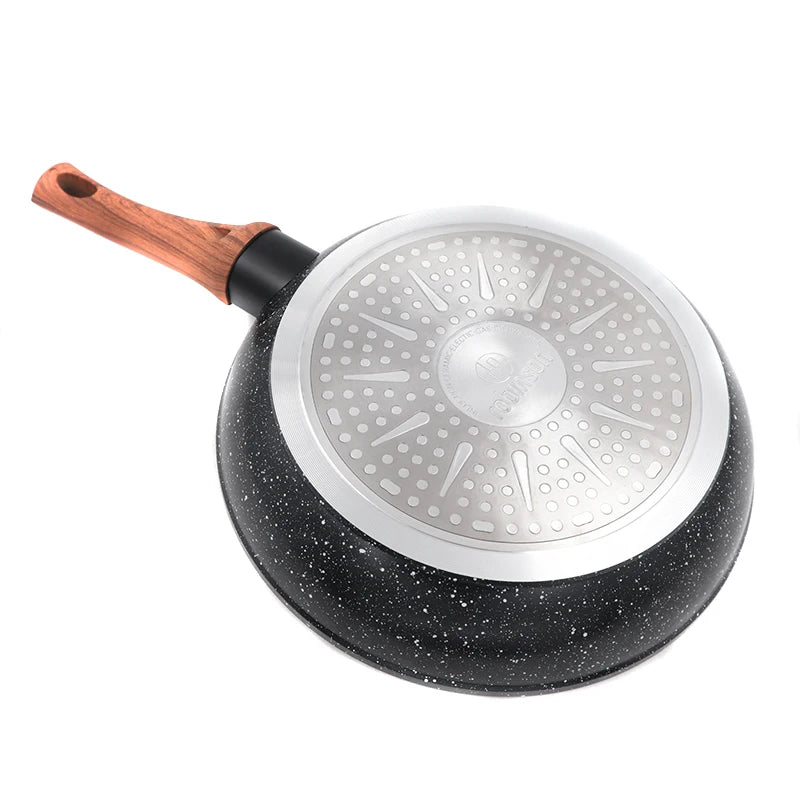 Non-Stick Aluminum Marble Coating Frying Pan – Perfect for Eggs, Pancakes, Omelettes, French Toast, Hash Browns, Sausages, Scrambled Eggs, Breakfast & Daily Cooking – Compatible with Induction & Gas Stoves – Available in 20cm, 22cm, 24cm, 26cm & 28cm