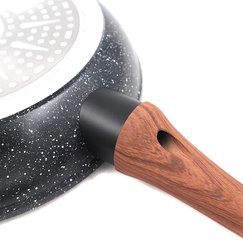 Non-Stick Aluminum Marble Coating Frying Pan – Perfect for Eggs, Pancakes, Omelettes, French Toast, Hash Browns, Sausages, Scrambled Eggs, Breakfast & Daily Cooking – Compatible with Induction & Gas Stoves – Available in 20cm, 22cm, 24cm, 26cm & 28cm