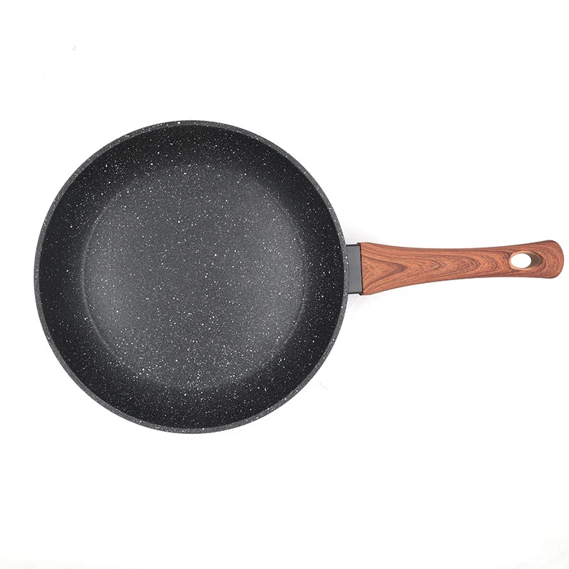 Non-Stick Aluminum Marble Coating Frying Pan – Perfect for Eggs, Pancakes, Omelettes, French Toast, Hash Browns, Sausages, Scrambled Eggs, Breakfast & Daily Cooking – Compatible with Induction & Gas Stoves – Available in 20cm, 22cm, 24cm, 26cm & 28cm