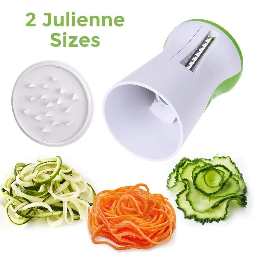 Heavy Duty Stainless Steel Spiralizer Vegetable Slicer – Spiral Cutter & Veggie Noodle Maker – Perfect for Courgetti, Carrot & Cucumber Noodles