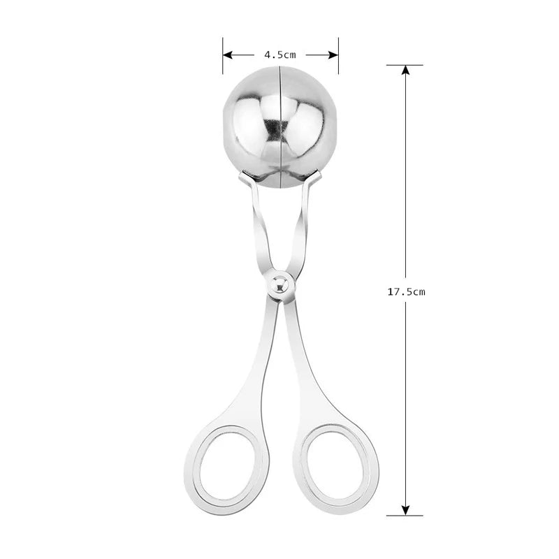 Stainless Steel Meatball Maker – Stuffed Meatball, Fish Ball & Rice Ball Scoop – Perfect for Meatballs, Rice Balls & Cake Pops – Available in Small & Large