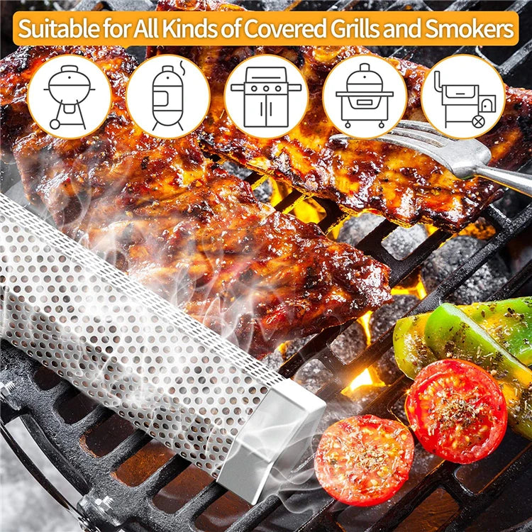 12-Inch Stainless Steel BBQ Pellet Smoker Tube