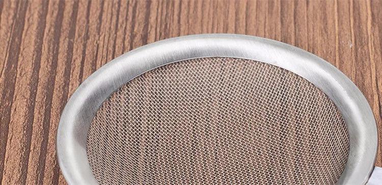 Stainless Steel Frying Oil Strainer Tong Clip – Fine Mesh Filter Spoon & Food Tongs – Best for Frying, Blanching & Serving