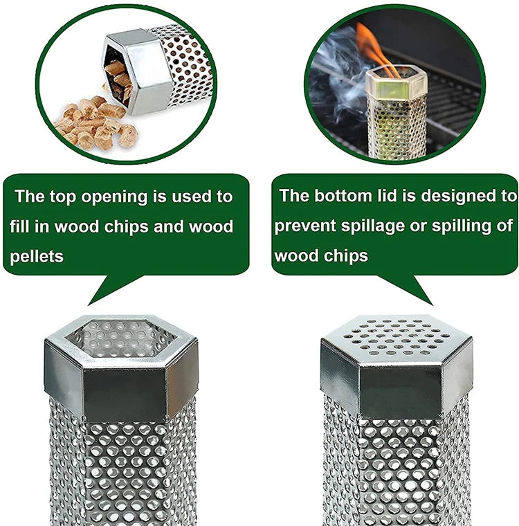 12-Inch Stainless Steel BBQ Pellet Smoker Tube