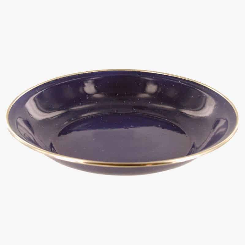 Enamel Soup Plate Navy Blue