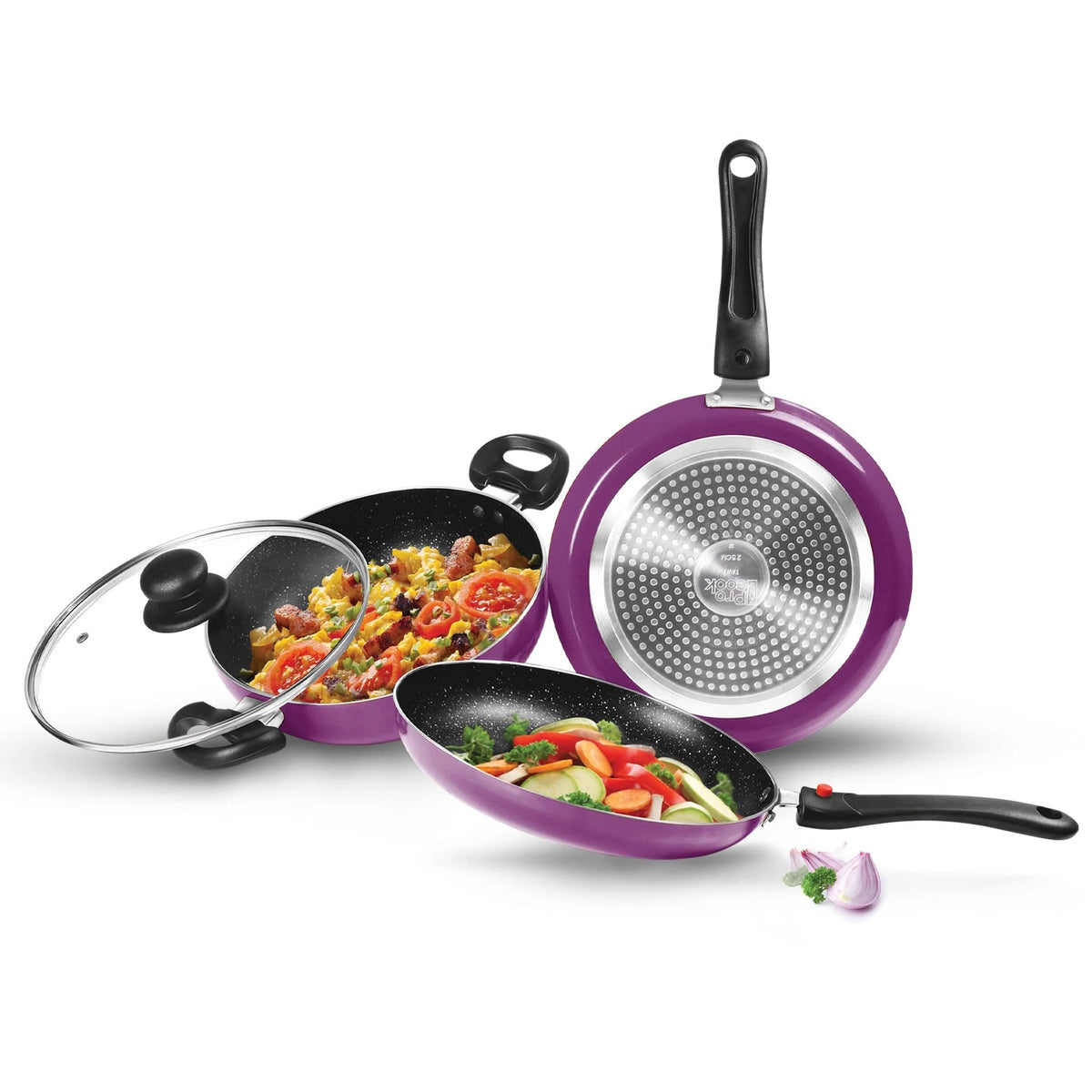 Milton Kitchen Jewel Plus Purple Cookware Set Purple
