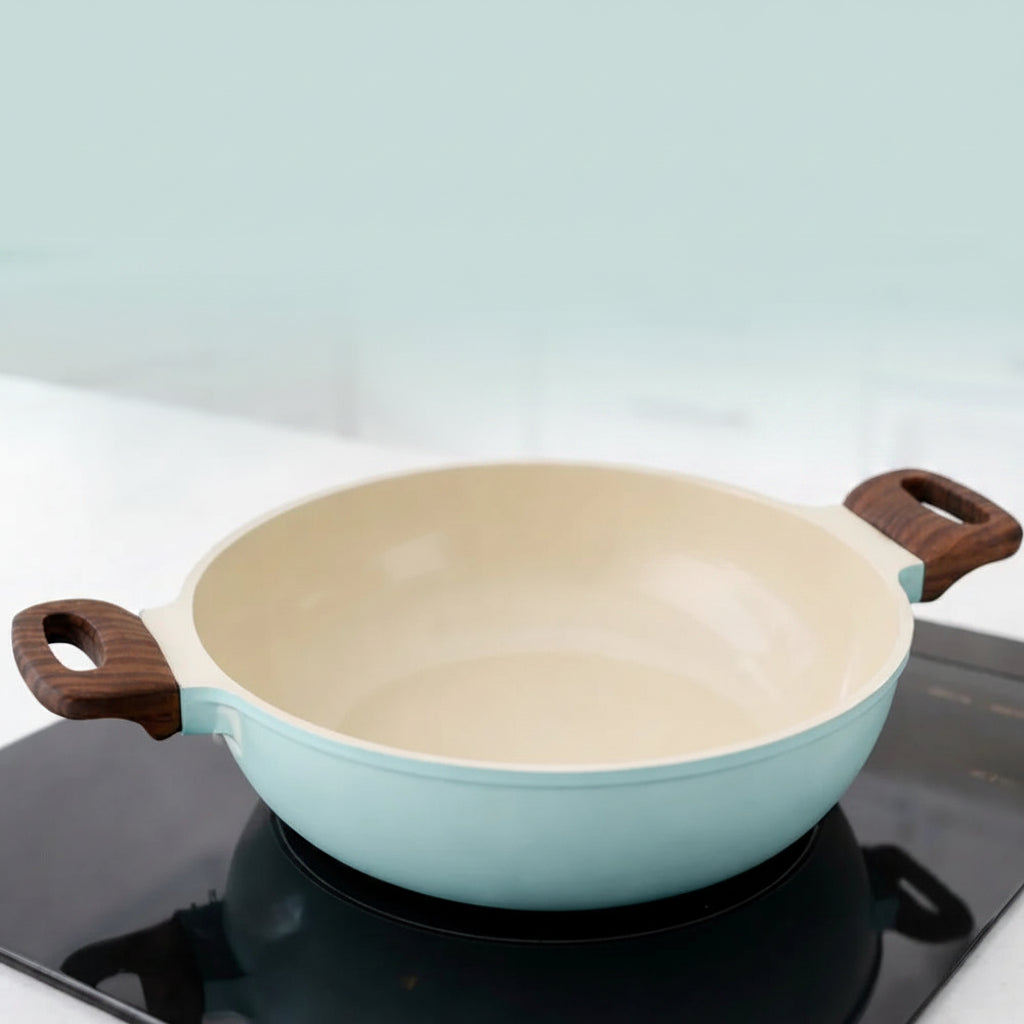 Deep Kadai CeraGreen Ceramic Non-Stick Induction Friendly