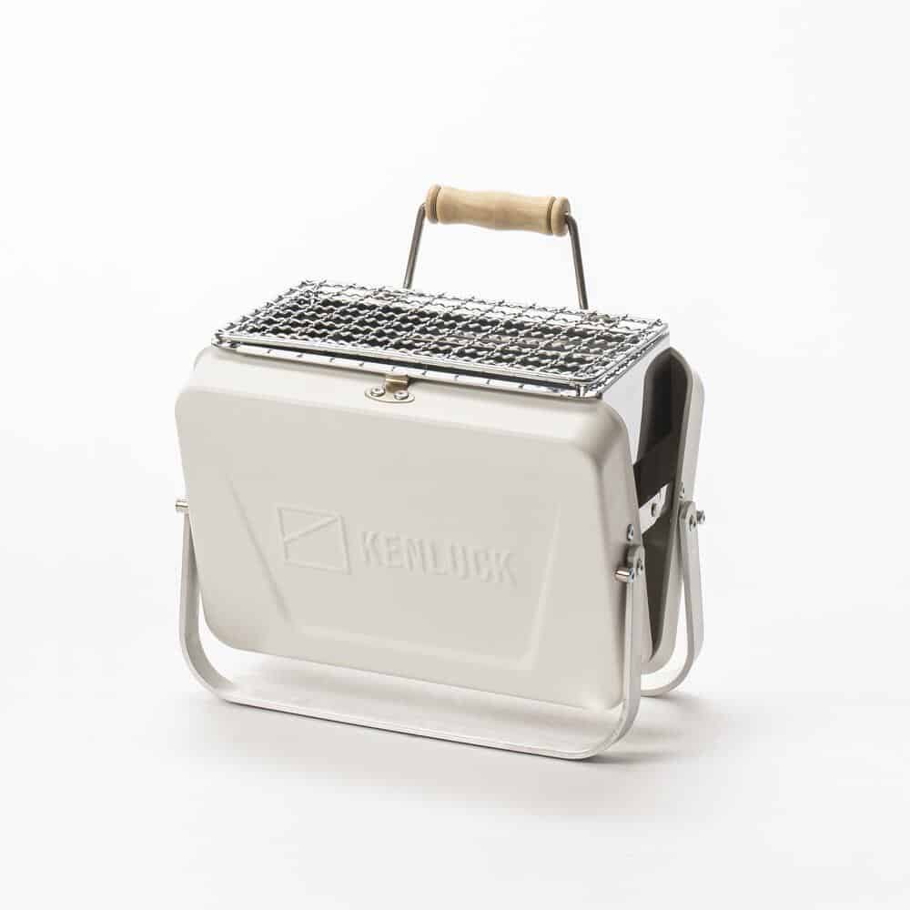 Small Charcoal Barbecue Grill in Matte White