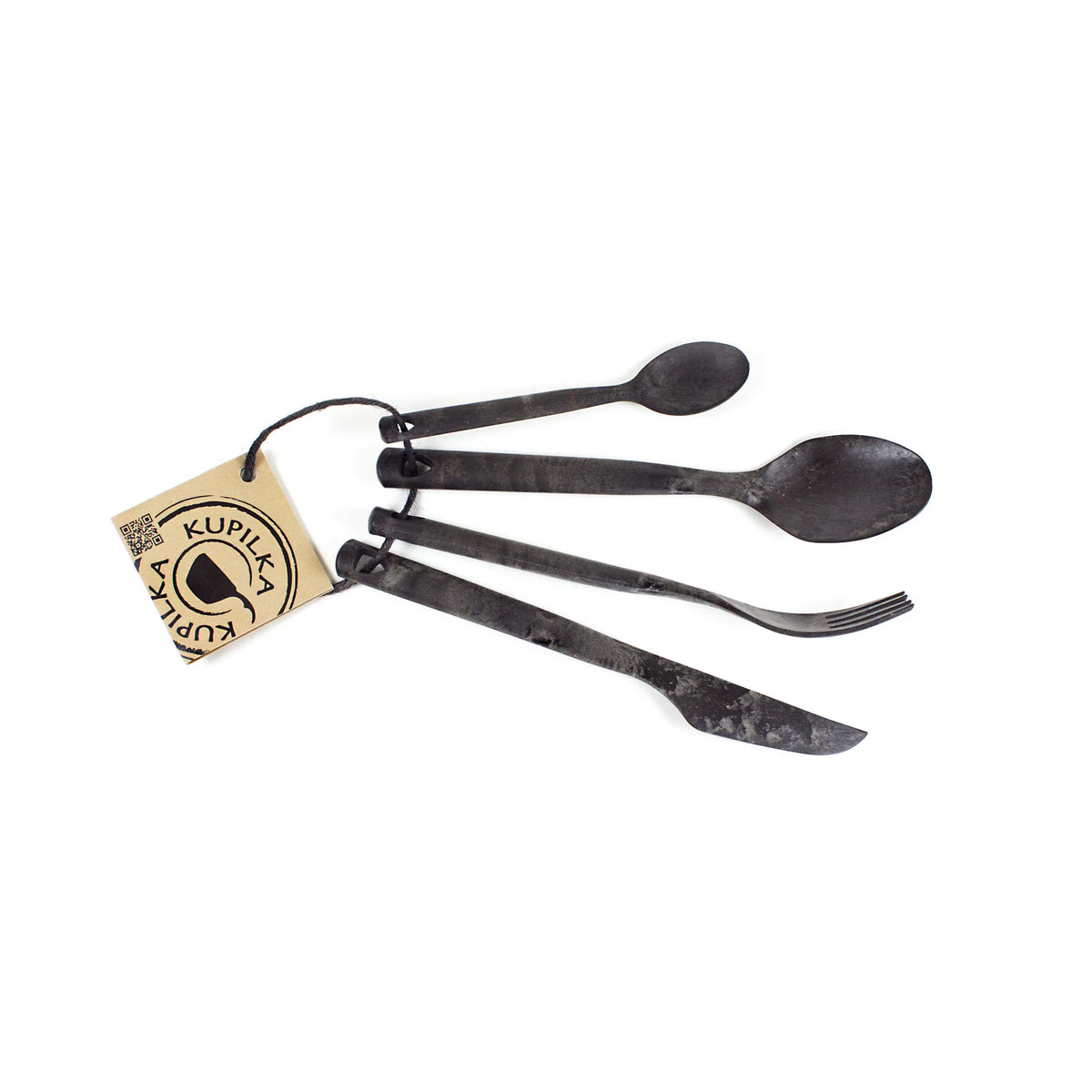 Natural Fibre Composite Cutlery Set of 4 Black